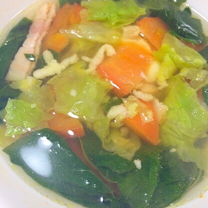 レンジで野菜スープ